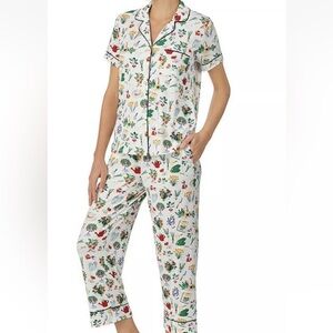 kate spade Floral Print Pajama Set - Cream and Multicolor